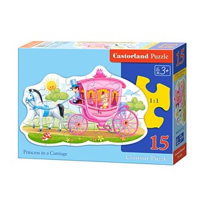 Castorland (B-015122) - "Princess in a Carriage" - 15 pieces puzzle