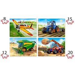 Castorland (B-041039) - "Agricultural Machines" - 8 12 15 20 pieces puzzle