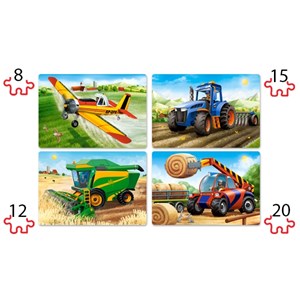 Castorland (B-041039) - "Agricultural Machines" - 8 12 15 20 pieces puzzle