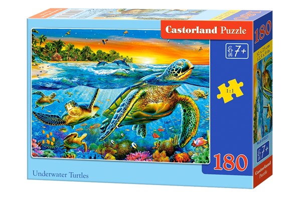 Castorland (B-018321) - "Underwater Turtles" - 180 pieces puzzle