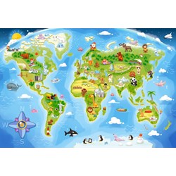 Castorland (B-040117) - "World Map" - 40 pieces puzzle