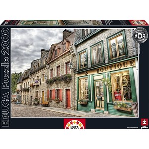 Educa (16012) - "Petit Champlain Neighbourhood, Quebec" - 2000 pieces puzzle