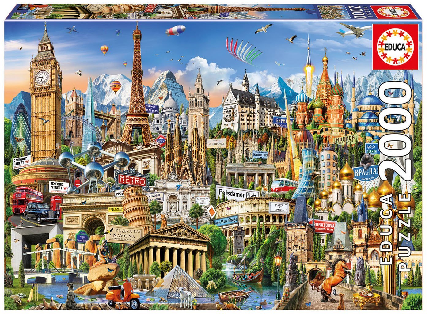 17080 Ravensburger Jigsaw Puzzle 99 Beautiful Places in Europe 3000 Pcs Age 12+ 