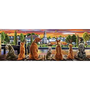 Educa (17689) - "Dogs on the quay" - 1000 pieces puzzle