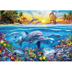 Educa (17672) - "Family of dolphins" - 2000 pieces puzzle