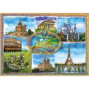 Educa (17667) - "Seven wonders of Europe" - 1500 pieces puzzle