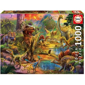Educa (17655) - "Land of dinosaurs" - 1000 pieces puzzle