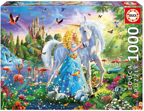 Educa (17654) - "The princess and the unicorn" - 1000 pieces puzzle