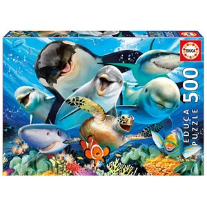 Educa (17647) - "Underwater selfies" - 500 pieces puzzle