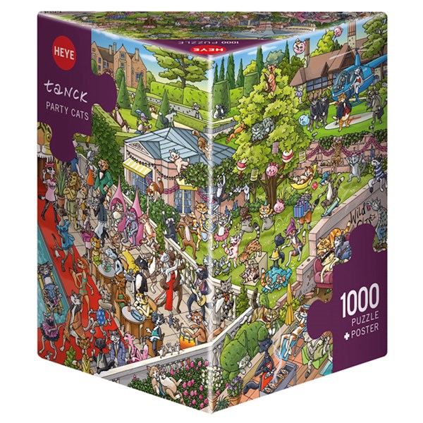 Heye (29838) - Birgit Tanck: "Party Cats" - 1000 pieces puzzle