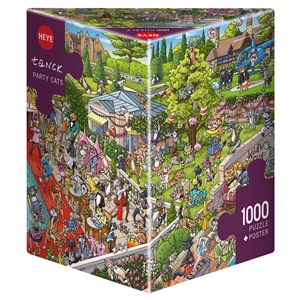 Heye (29838) - Birgit Tanck: "Party Cats" - 1000 pieces puzzle