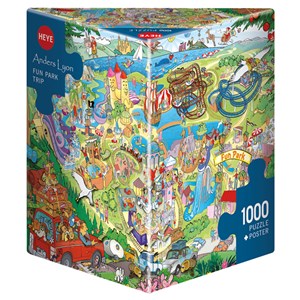 Heye (29837) - Anders Lyon: "Fun Park Trip" - 1000 pieces puzzle