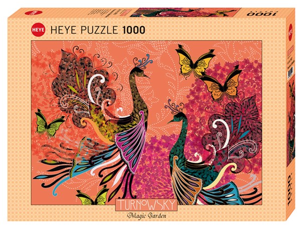 Heye (29821) - Turnowsky: "Peacocks & Butterflies" - 1000 pieces puzzle