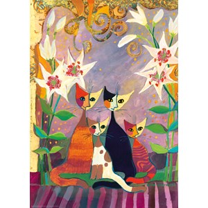 Heye (29819) - Rosina Wachtmeister: "Lilies" - 1000 pieces puzzle