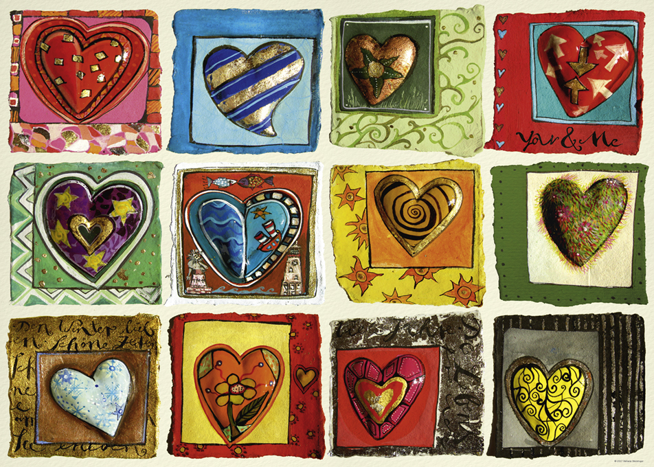 Stefanie STEINMAYER-Hearts of ORO year of Love-Puzzle Heye 29707-500 