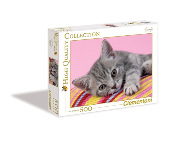 Clementoni (30362) - "Grey Kitten" - 500 pieces puzzle