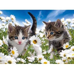 Ravensburger (10612) - "Kitty and Daisies" - 100 pieces puzzle