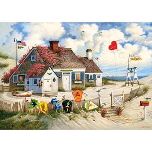 Buffalo Games (2620) - Charles Wysocki: "Root Beer Break At The Butterfields" - 300 pieces puzzle