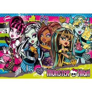 Clementoni (27817) - "Monster High, With the Girls" - 104 pieces puzzle