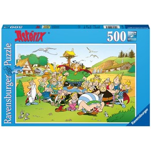 Ravensburger (14197) - "Asterix and Obelix, Asterix at the Village" - 500 pieces puzzle