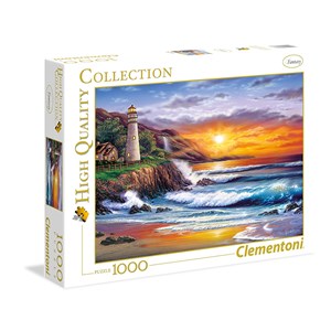 Clementoni (39368) - Steve Sundram: "Lighthouse at Sunset" - 1000 pieces puzzle