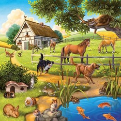 Ravensburger (09265) - "Wild, Pet and Zoo Animals" - 49 pieces puzzle