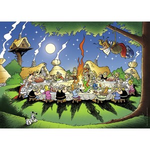 Nathan (87737) - "Asterix and Obelix, The Banquet" - 1500 pieces puzzle