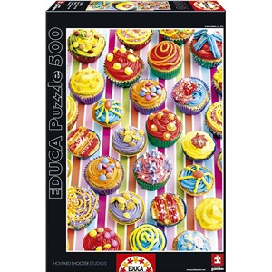 Educa (15549) - "Colourful Cupcakes" - 500 pieces puzzle