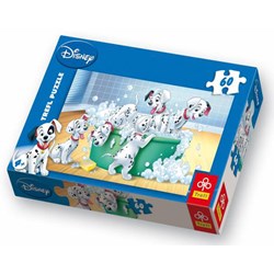 Trefl (17154) - "The 101 Dalmatians, In the Bath" - 60 pieces puzzle