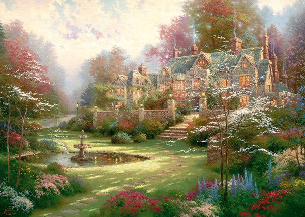 Schmidt Spiele (57453) - Thomas Kinkade: "The House in the Country" - 2000 pieces puzzle