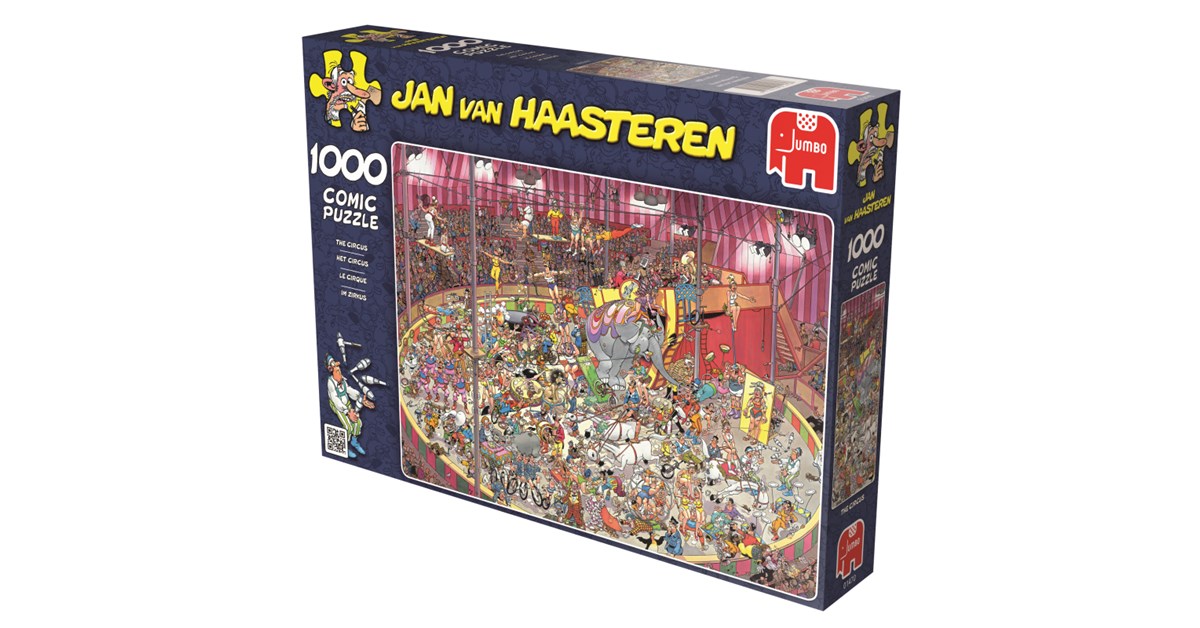 buitenspiegel Peru Sneeuwwitje Jumbo (01470) - Jan van Haasteren: "At the Circus" - 1000 pieces puzzle
