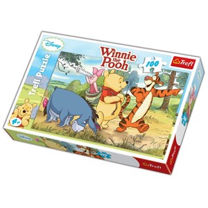 Trefl (16184) - "Winnie the Pooh and his friends for a walk" - 100 pieces puzzle
