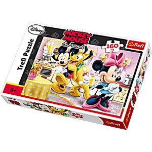 Trefl (15237) - "Mickey and Minnie with Pluto" - 160 pieces puzzle