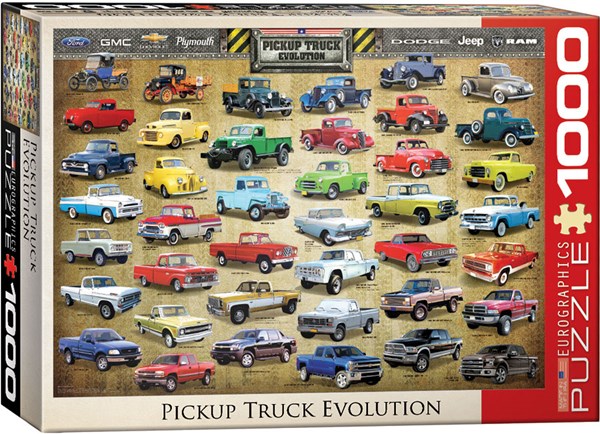 Eurographics (6000-0681) - "Pickup Truck Evolution" - 1000 pieces puzzle