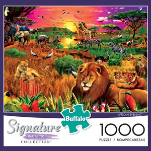 Buffalo Games (1428) - Gerald Newton: "African Evening" - 1000 pieces puzzle