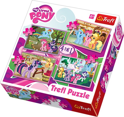 Trefl (34153) - "My Little Pony" - 35 48 54 70 pieces puzzle
