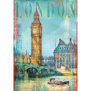 Clementoni (37035) - Patrick Reid O’Brien: "United Kingdom, London, Big Ben" - 500 pieces puzzle