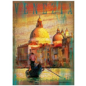 Clementoni (37037) - "Venice - Wood effect" - 500 pieces puzzle