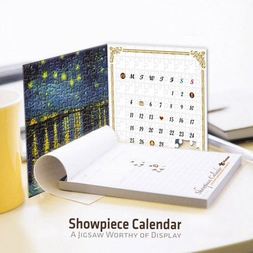 Pintoo (H1474) - Vincent van Gogh: "The Starry Night, Calendar showpiece" -  200 pieces puzzle