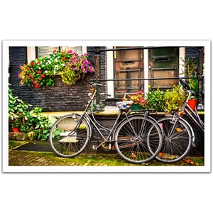 Pintoo (H1572) - "Netherlands, Amsterdam Bicycles" - 1000 pieces puzzle