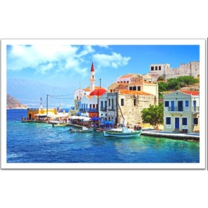 Pintoo (H1240) - "Greece The beautiful bay" - 1000 pieces puzzle
