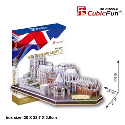 Cubic Fun (MC121H) - "United Kingdom, Westminster Abbey" - 145 pieces puzzle
