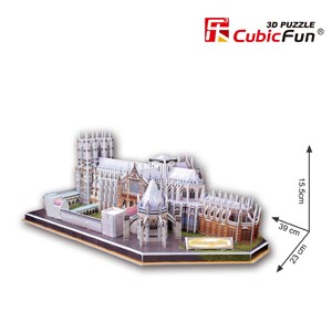 Cubic Fun (MC121H) - "United Kingdom, Westminster Abbey" - 145 pieces puzzle