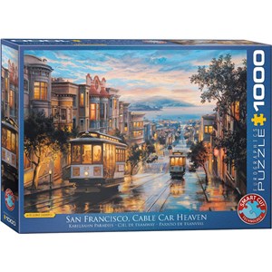 Eurographics (6000-0957) - Eugene Lushpin: "San Francisco Cable Car Heaven" - 1000 pieces puzzle