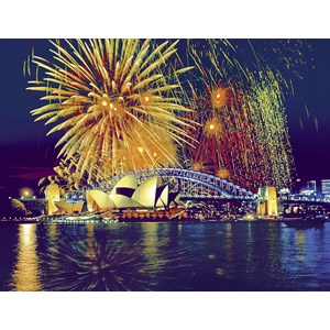 Ravensburger (16622) - "Fireworks on Sydney, Australia" - 2000 pieces puzzle
