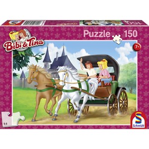 Schmidt Spiele (56051) - "Bibi and Tina, By carriage" - 150 pieces puzzle