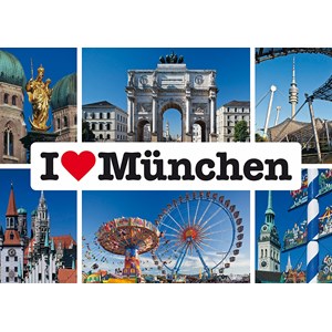 Schmidt Spiele (59284) - "I love München" - 1000 pieces puzzle