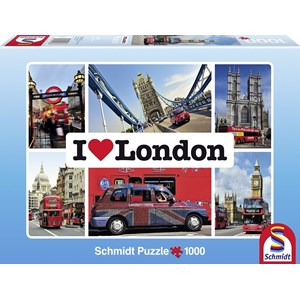 Schmidt Spiele (59283) - "I love London" - 1000 pieces puzzle