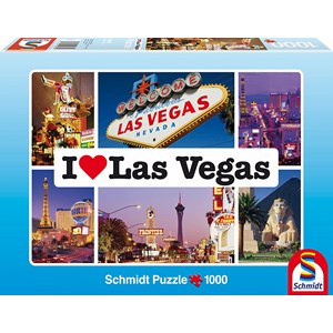 Schmidt Spiele (59285) - "I love Las Vegas" - 1000 pieces puzzle