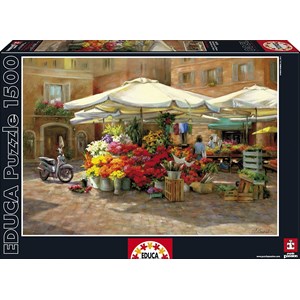 Educa (16010) - "Flower Market" - 1500 pieces puzzle